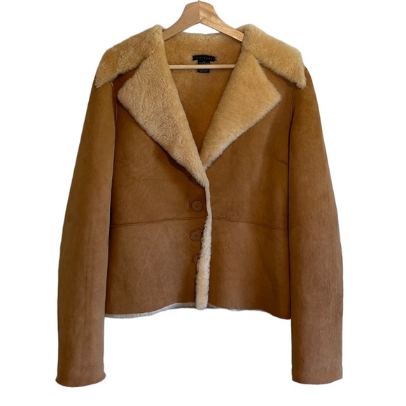 Sheri Bodell Tan Shearling Jacket - Picture 1 of 6
